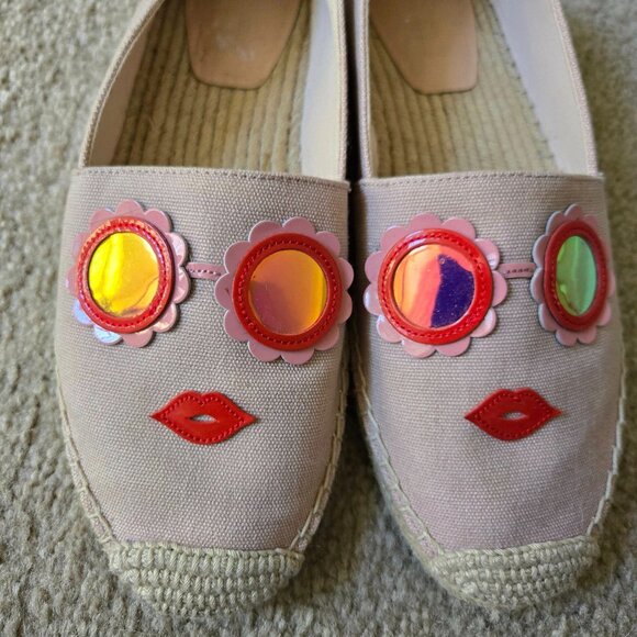 Kate Spade New York Grenada Glasses Espadrilles Size 8B - Picture 5 of 14